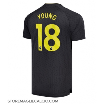 Everton Ashley Young #18 Maglia Gara Trasferta Repliche 2024-25